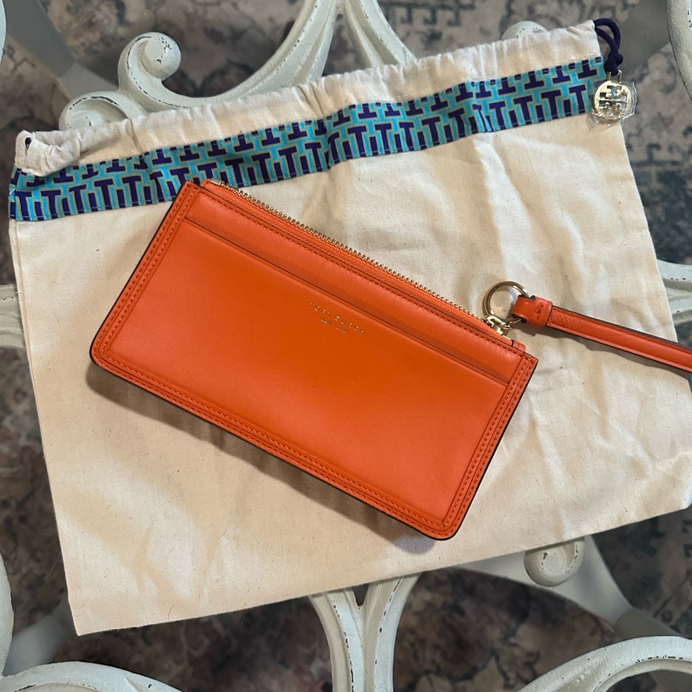Tory Burch Vibrant Orange Leather Accessory